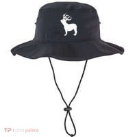French bulldog Dog Reindeer Lights Plaid Santa Hat Christmas Bucket Hat thumb 0