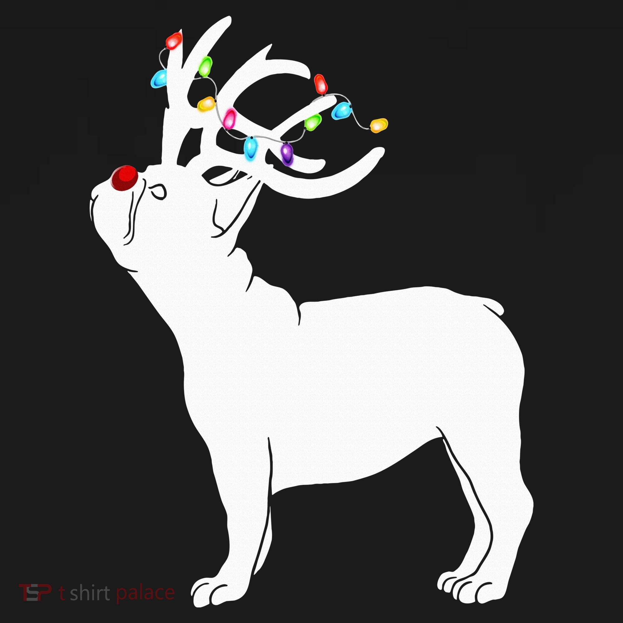 French bulldog Dog Reindeer Lights Plaid Santa Hat Christmas Bucket Hat