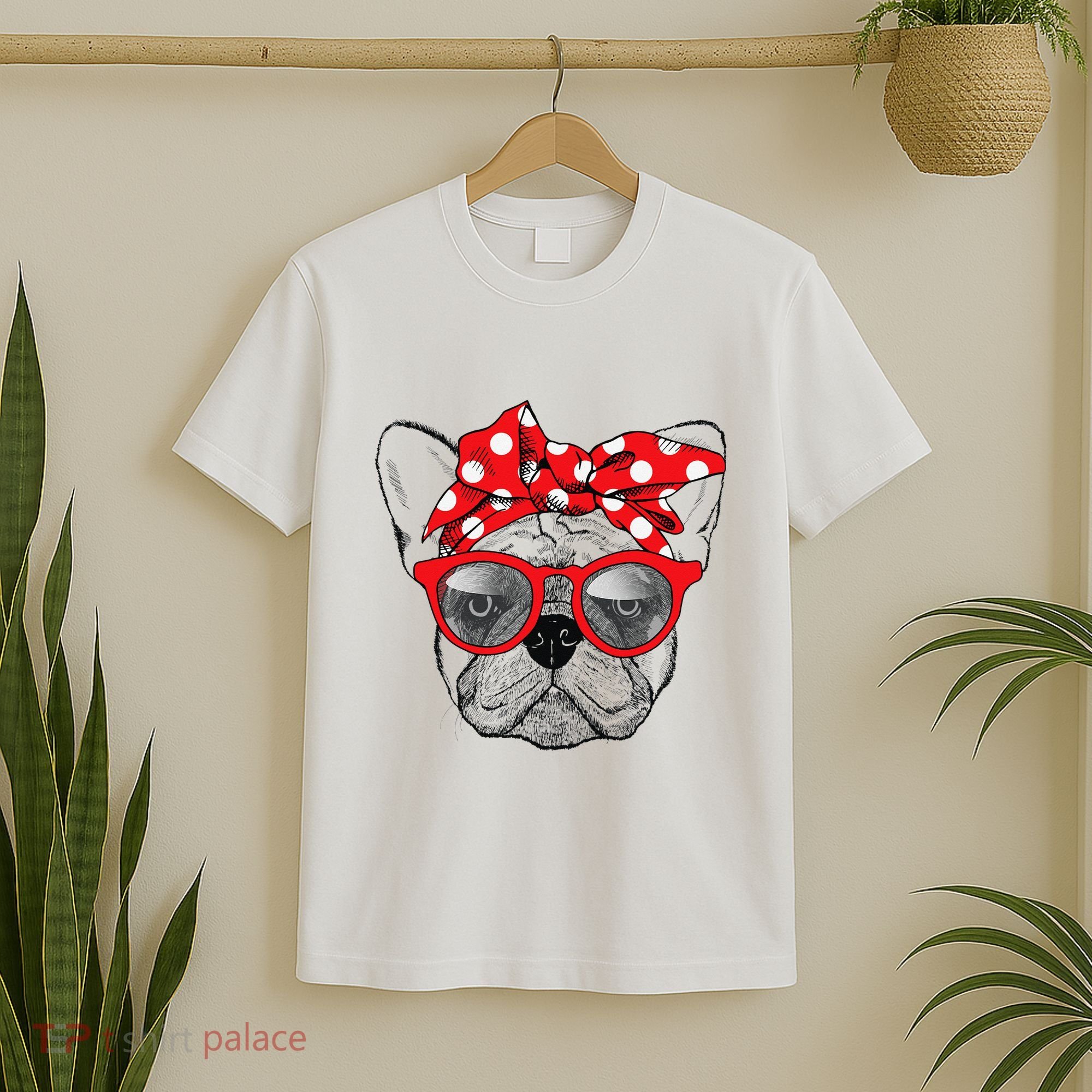 French Bulldog Dog Mom Bandana Sunglasses Mother's Day T-Shirt