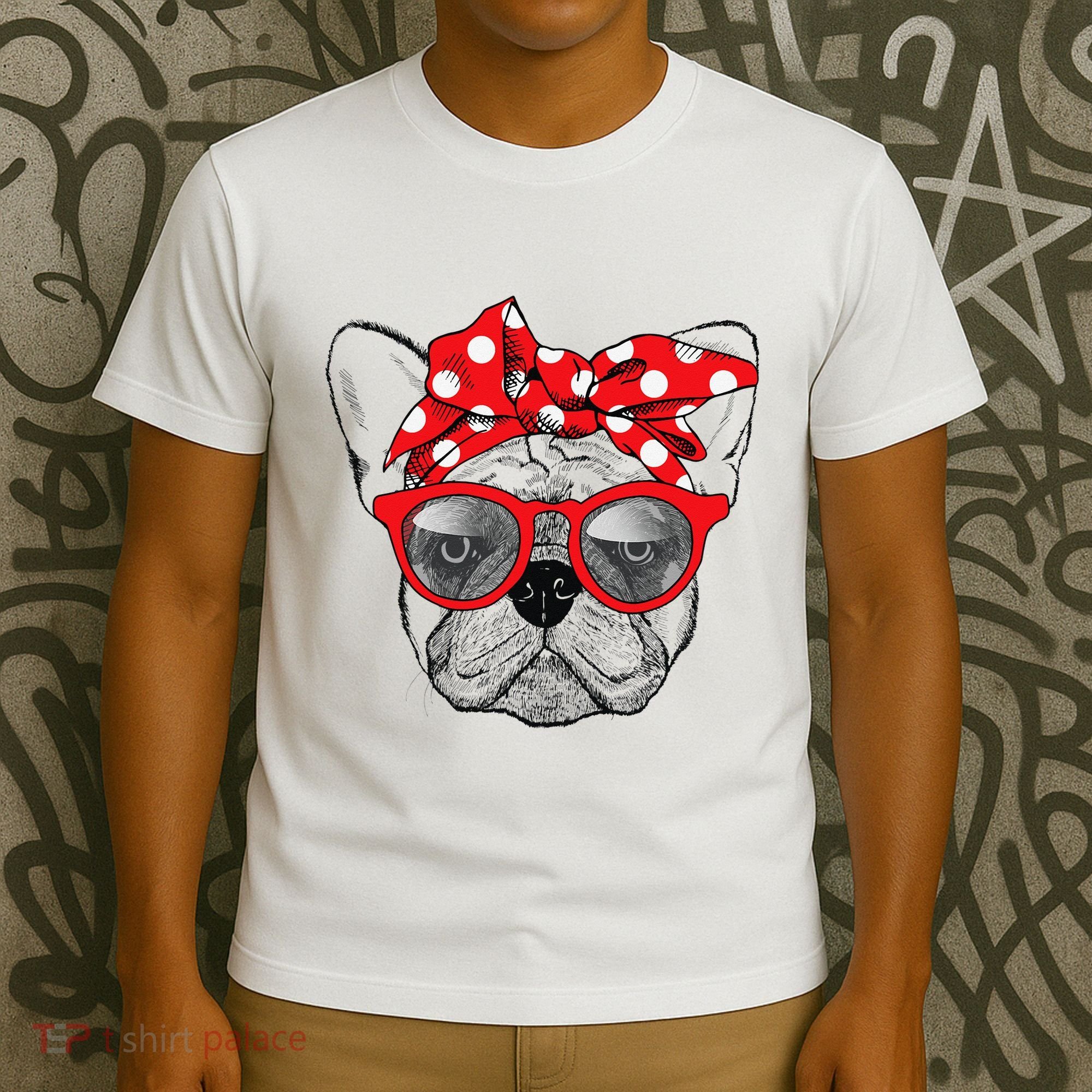 French Bulldog Dog Mom Bandana Sunglasses Mother's Day T-Shirt