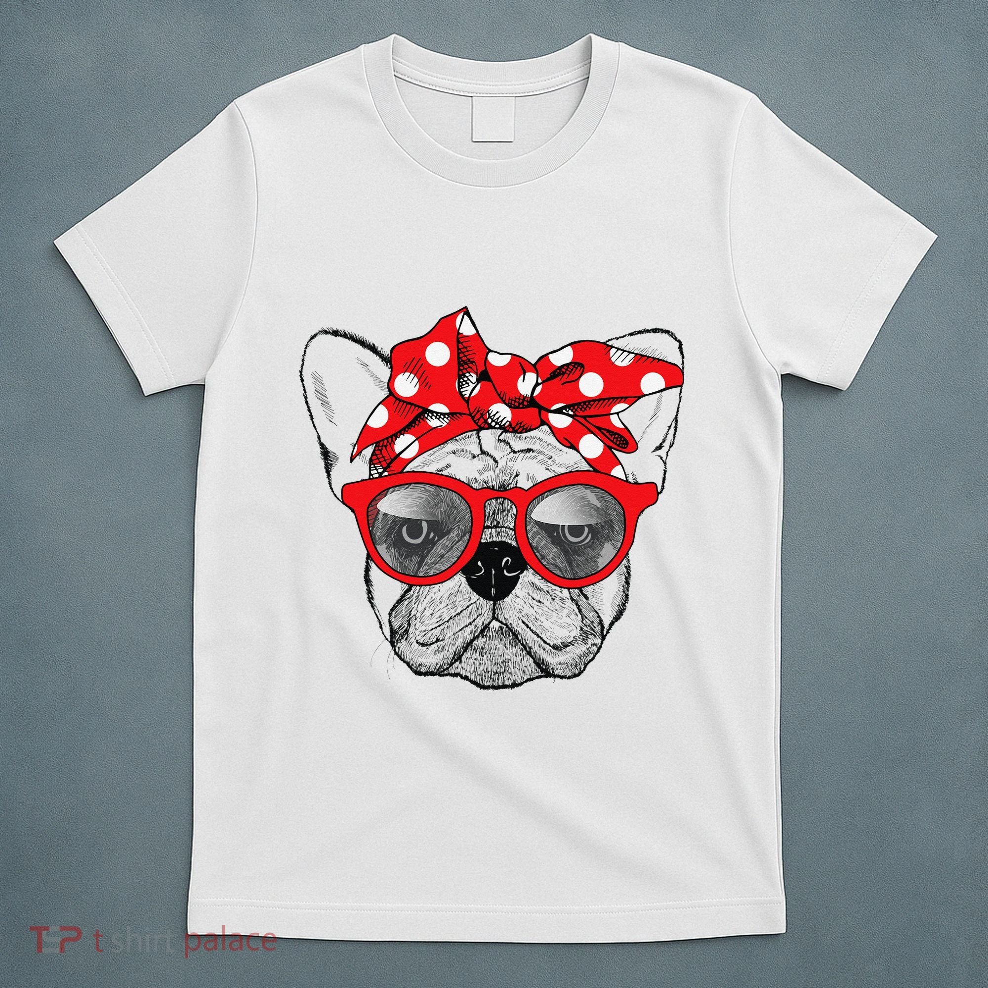 French Bulldog Dog Mom Bandana Sunglasses Mother's Day T-Shirt
