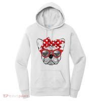 French Bulldog Dog Mom Bandana Sunglasses Mother's Day Women's Hoodie thumb 0