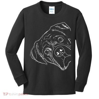 Funny Boxer Dog Kids Long Sleeve Shirt
