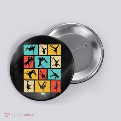 Funny Break Dancing Gift Vintage Hip Hop Cool Break Dancer Button