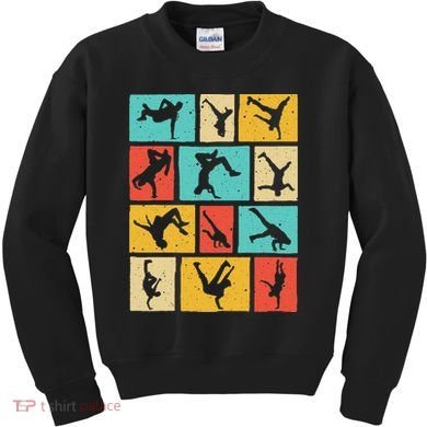 Funny Break Dancing Gift Vintage Hip Hop Cool Break Dancer Kids Sweatshirt