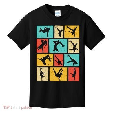 Funny Break Dancing Gift Vintage Hip Hop Cool Break Dancer Kids T-Shirt