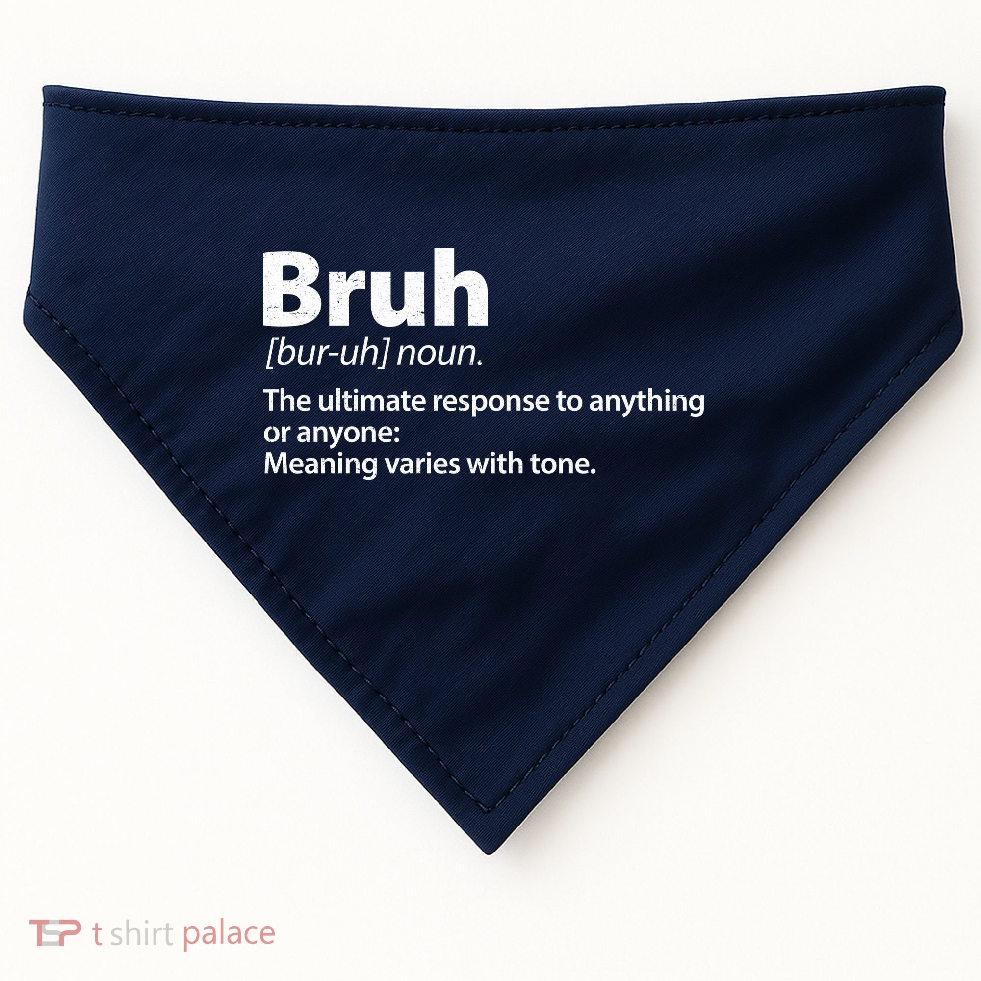 Funny Bruh Definition USA-Made Doggie Bandana