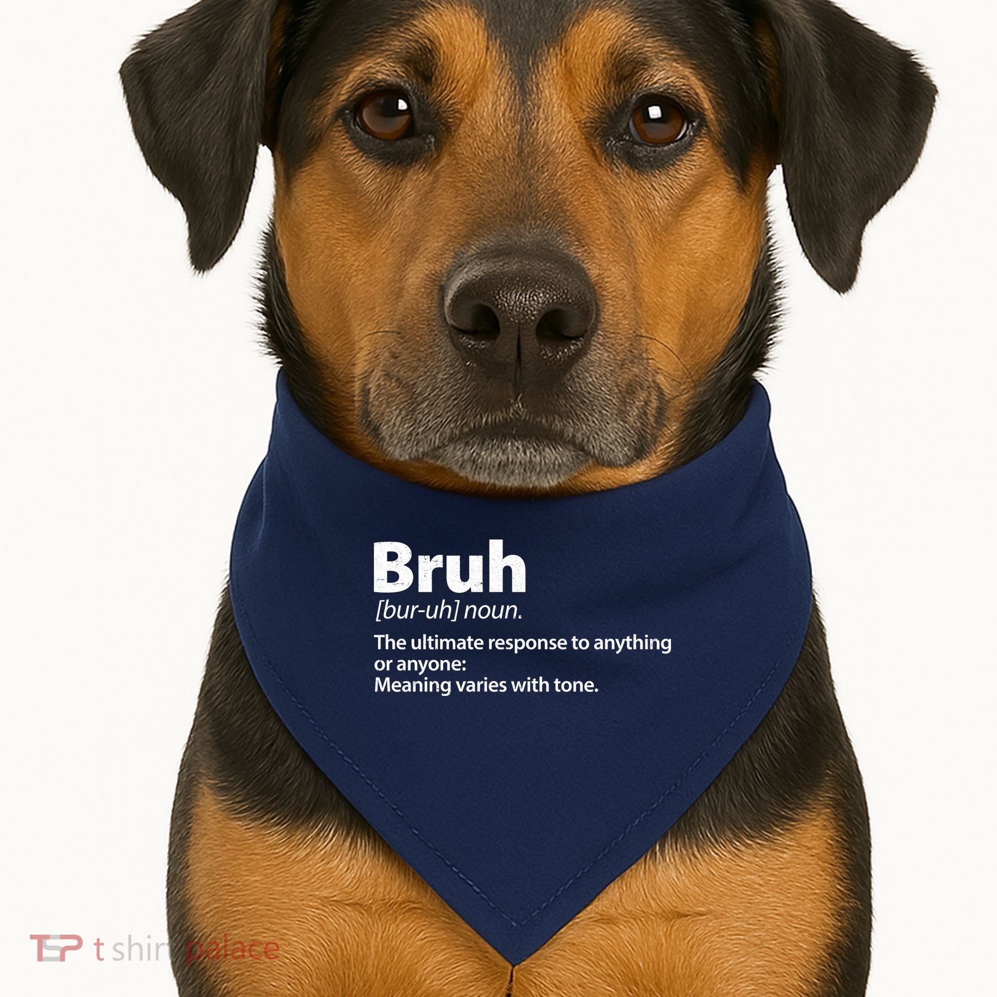 Funny Bruh Definition USA-Made Doggie Bandana