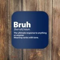 Funny Bruh Definition Coaster thumb 0