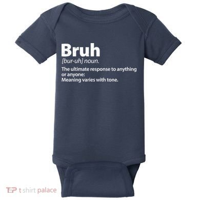 Funny Bruh Definition Baby Bodysuit