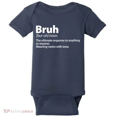 Funny Bruh Definition Baby Bodysuit