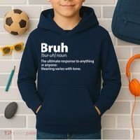 Funny Bruh Definition Kids Hoodie thumb 2