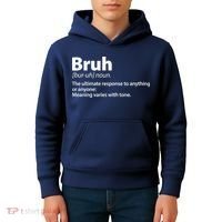 Funny Bruh Definition Kids Hoodie thumb 4