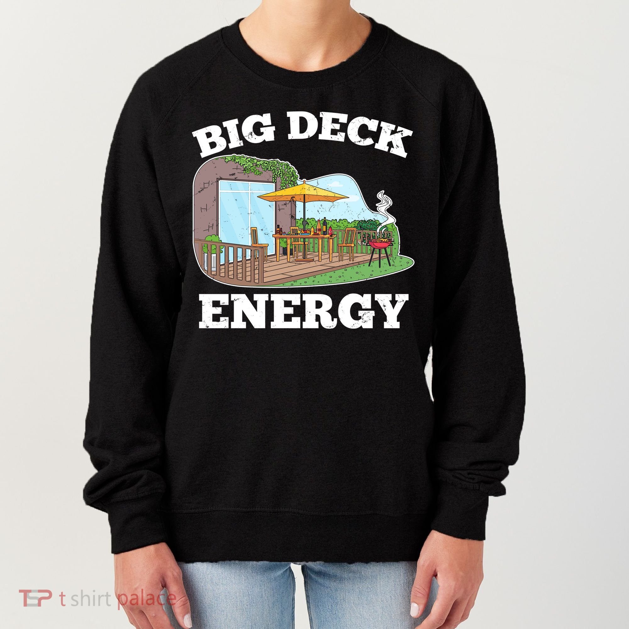 Funny Big Deck Energy Summer Vacation Women's Sweatshirt