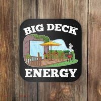 Funny Big Deck Energy Summer Vacation Coaster thumb 0