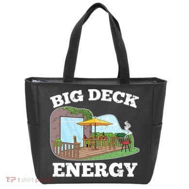 Funny Big Deck Energy Summer Vacation Tote Bag