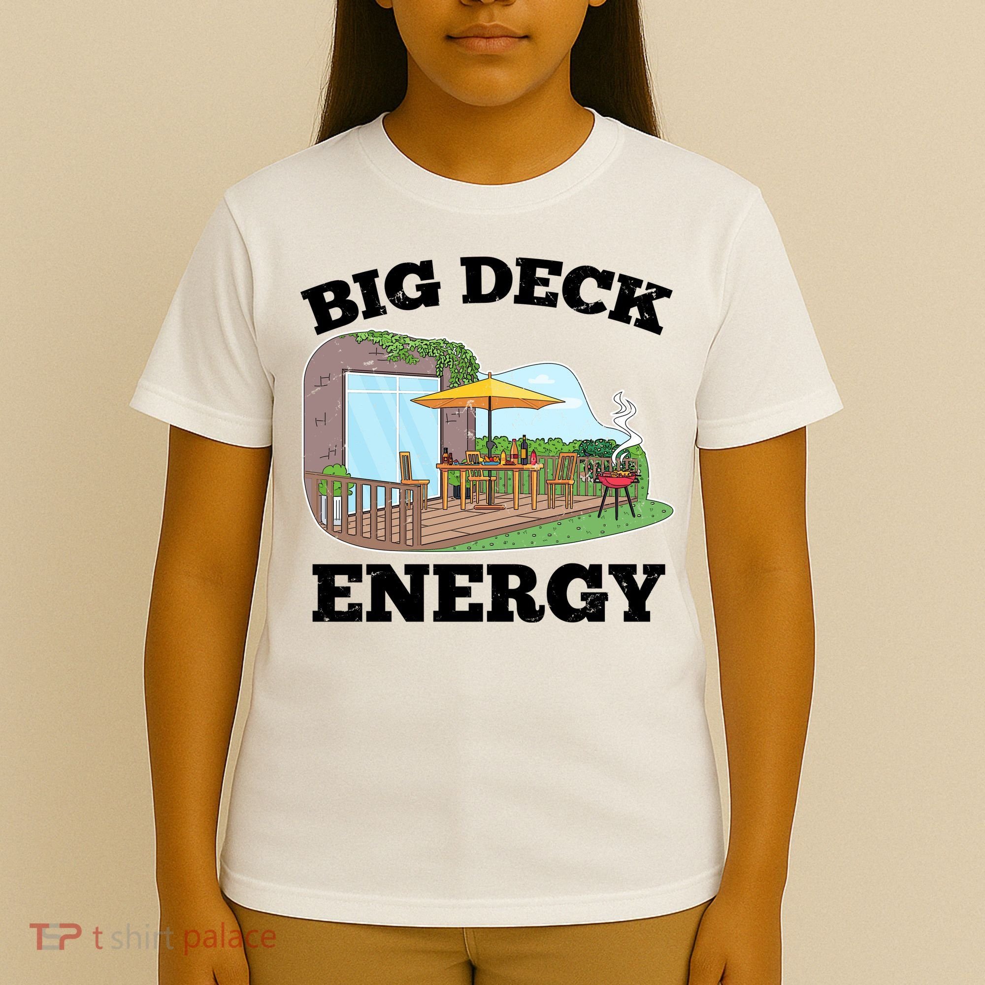 Funny Big Deck Energy Summer Vacation T-Shirt