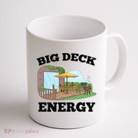 Funny Big Deck Energy Summer Vacation Coffee Mug thumb 1