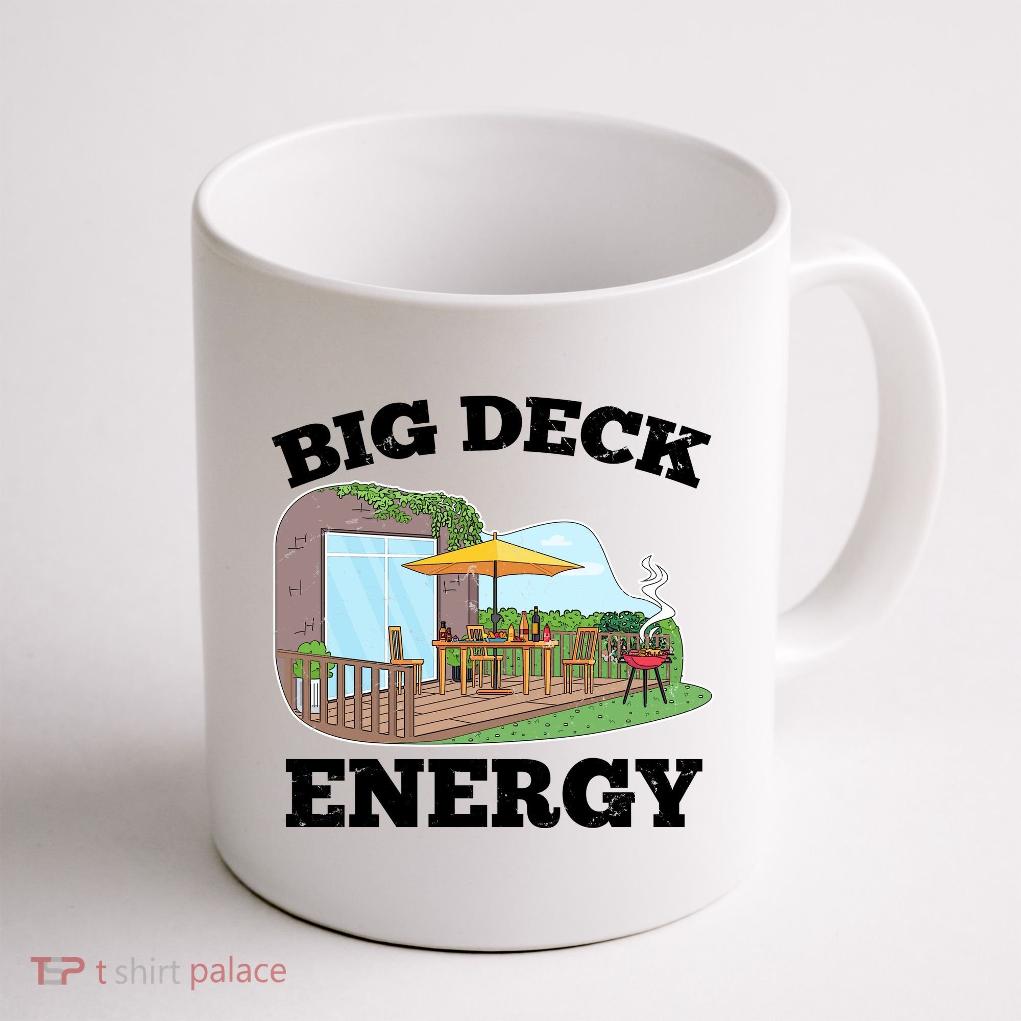 Funny Big Deck Energy Summer Vacation Coffee Mug