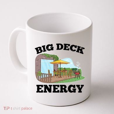 Funny Big Deck Energy Summer Vacation Coffee Mug