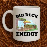 Funny Big Deck Energy Summer Vacation Coffee Mug thumb 2