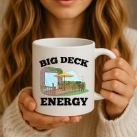 Funny Big Deck Energy Summer Vacation Coffee Mug thumb 3