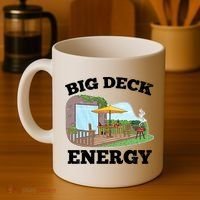 Funny Big Deck Energy Summer Vacation Coffee Mug thumb 4