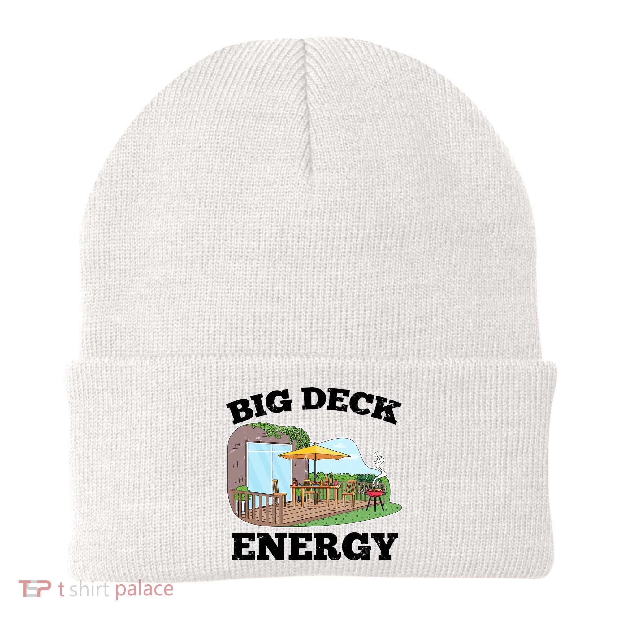 Funny Big Deck Energy Summer Vacation Beanie