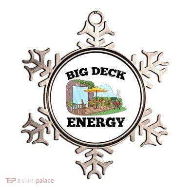 Funny Big Deck Energy Summer Vacation Ornament