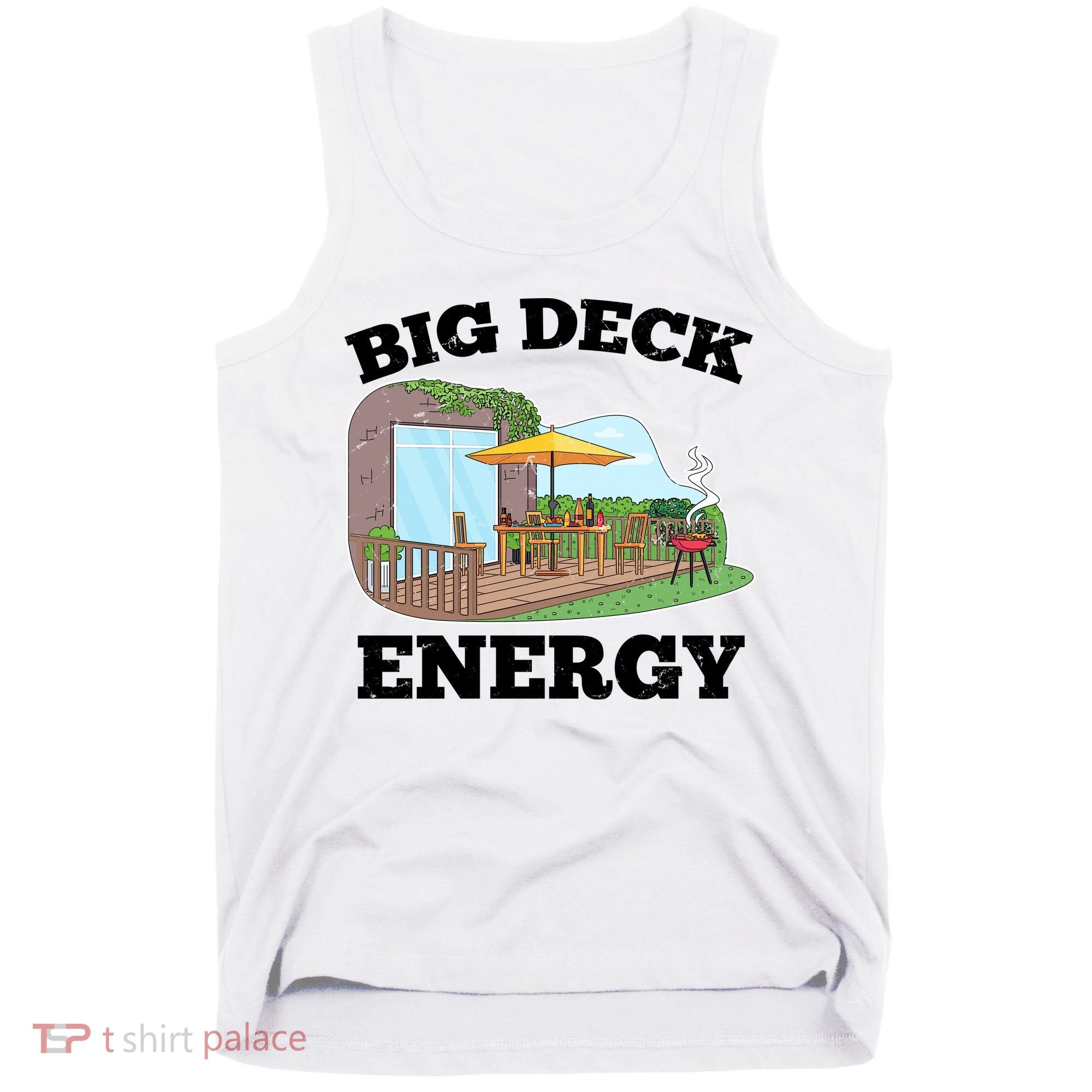 Funny Big Deck Energy Summer Vacation Tank Top