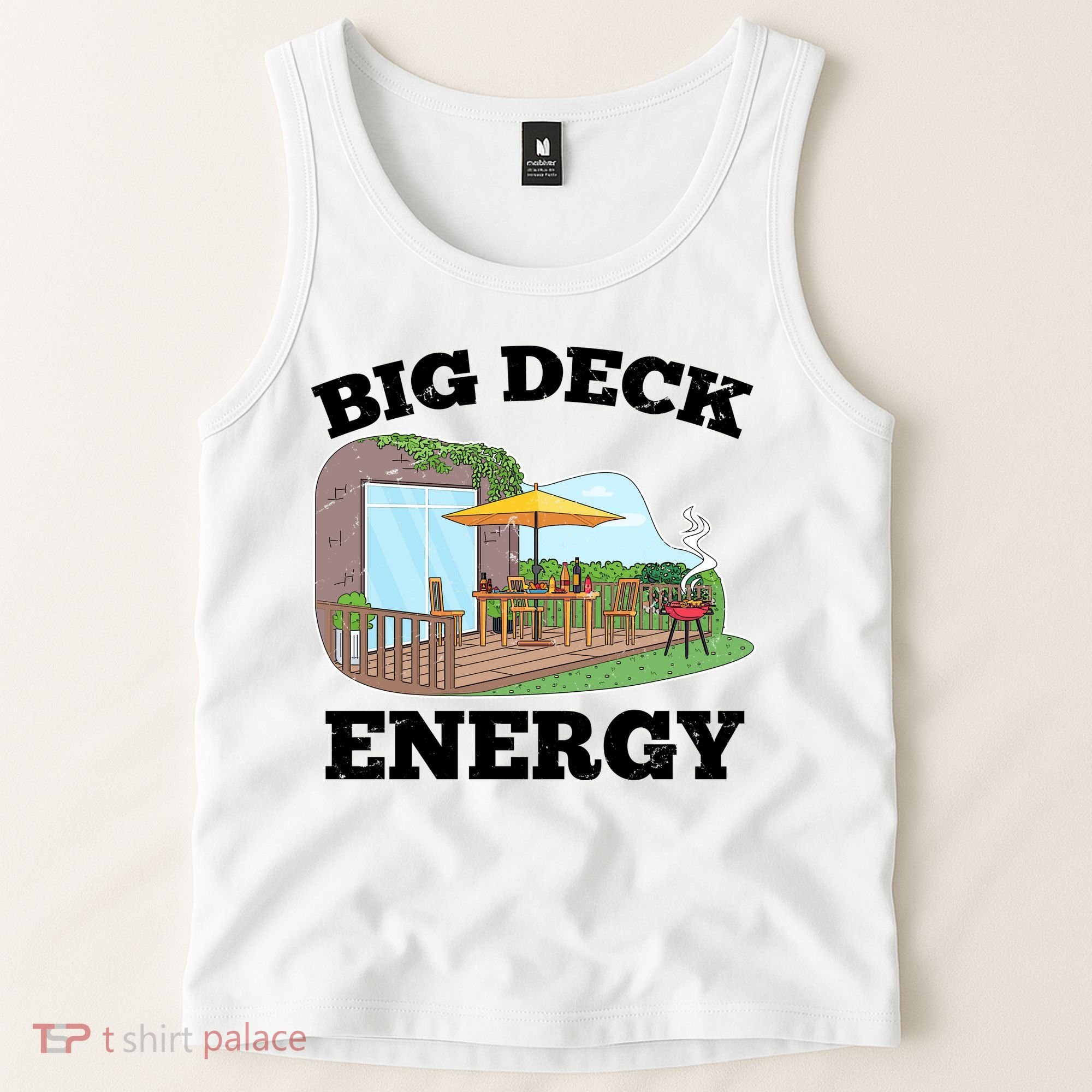 Funny Big Deck Energy Summer Vacation Tank Top