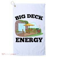 Funny Big Deck Energy Summer Vacation Golf Towel thumb 0