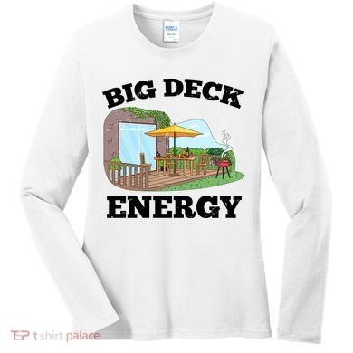 Funny Big Deck Energy Summer Vacation Women's Long Sleeve Shirt