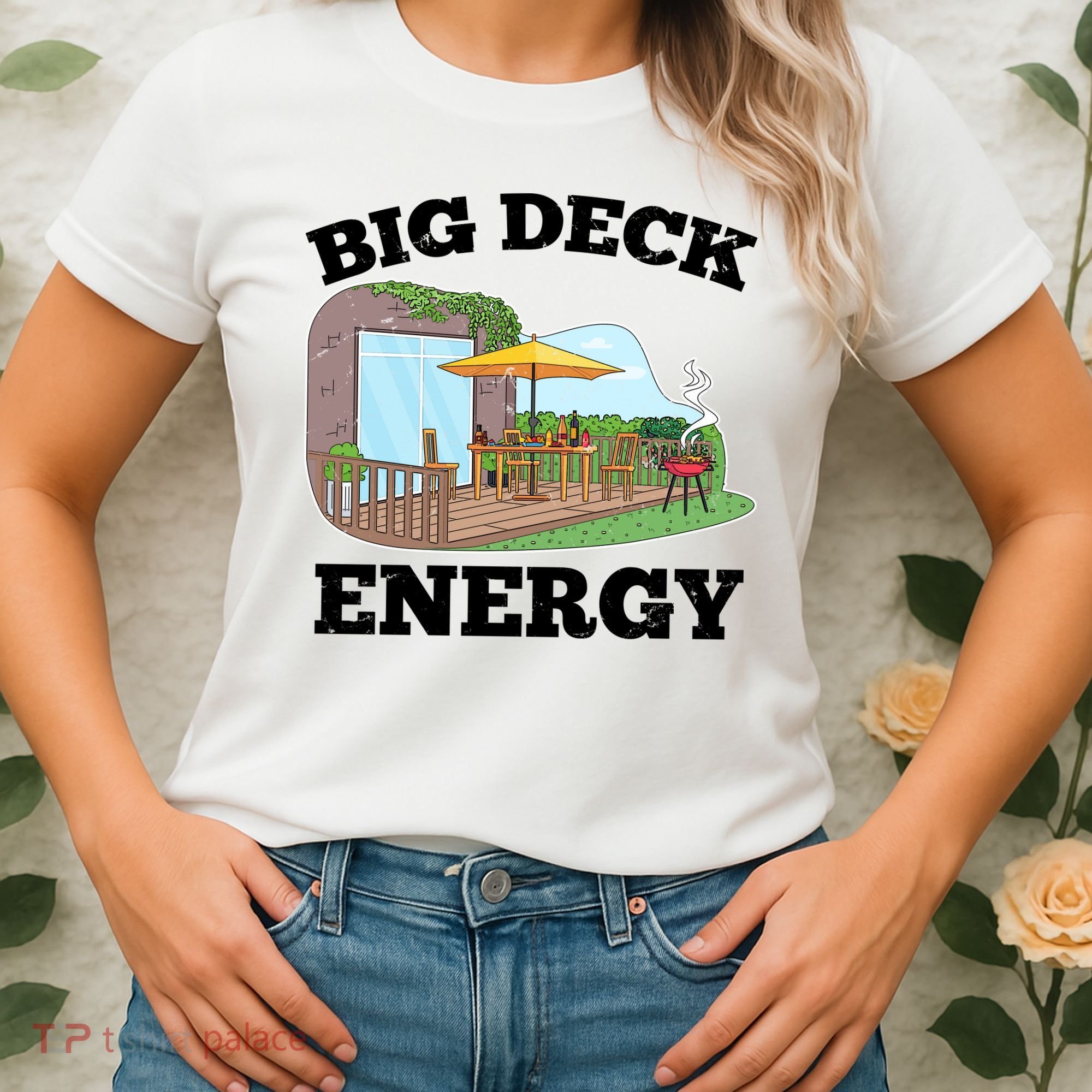 Funny Big Deck Energy Summer Vacation Women's T-Shirt