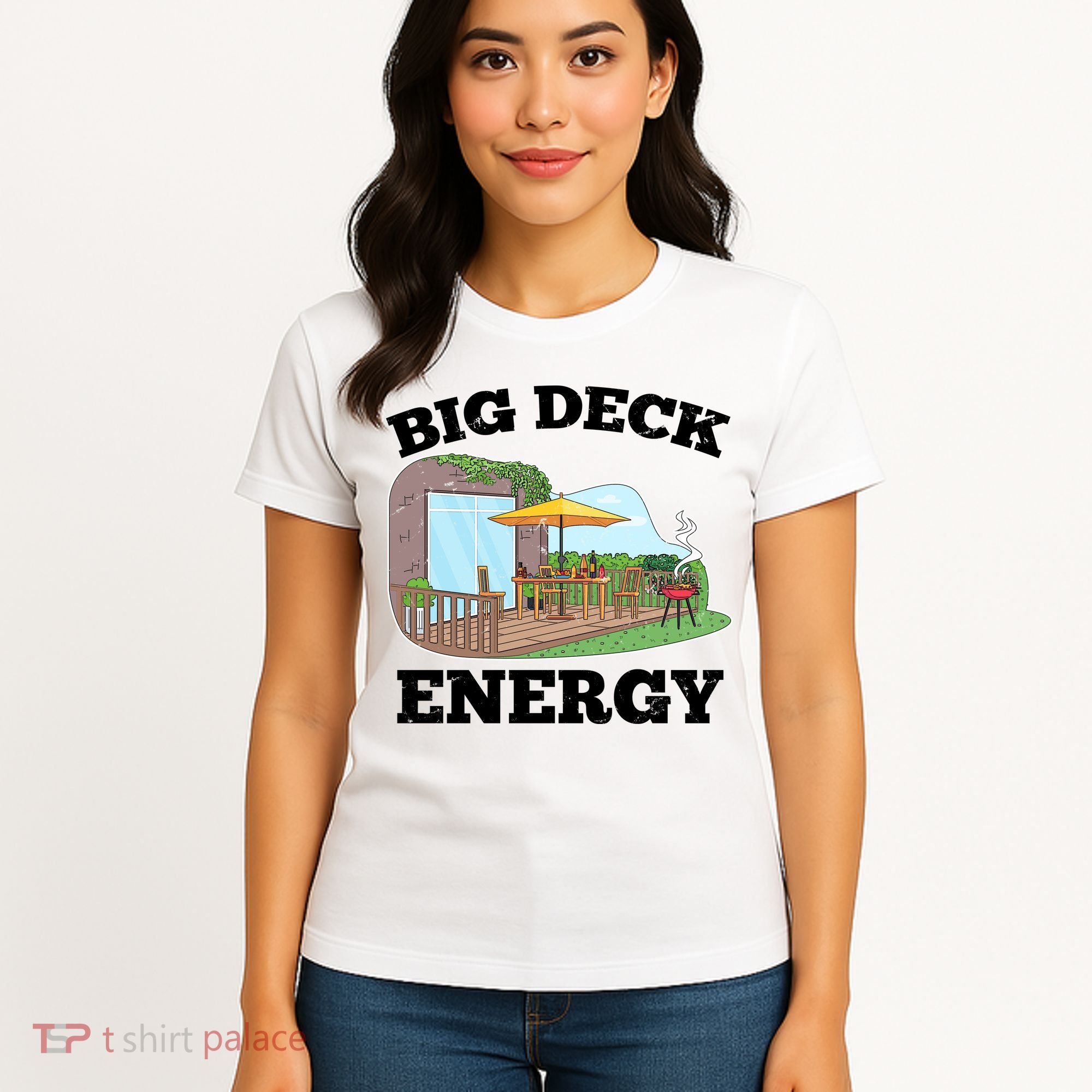 Funny Big Deck Energy Summer Vacation Women's T-Shirt