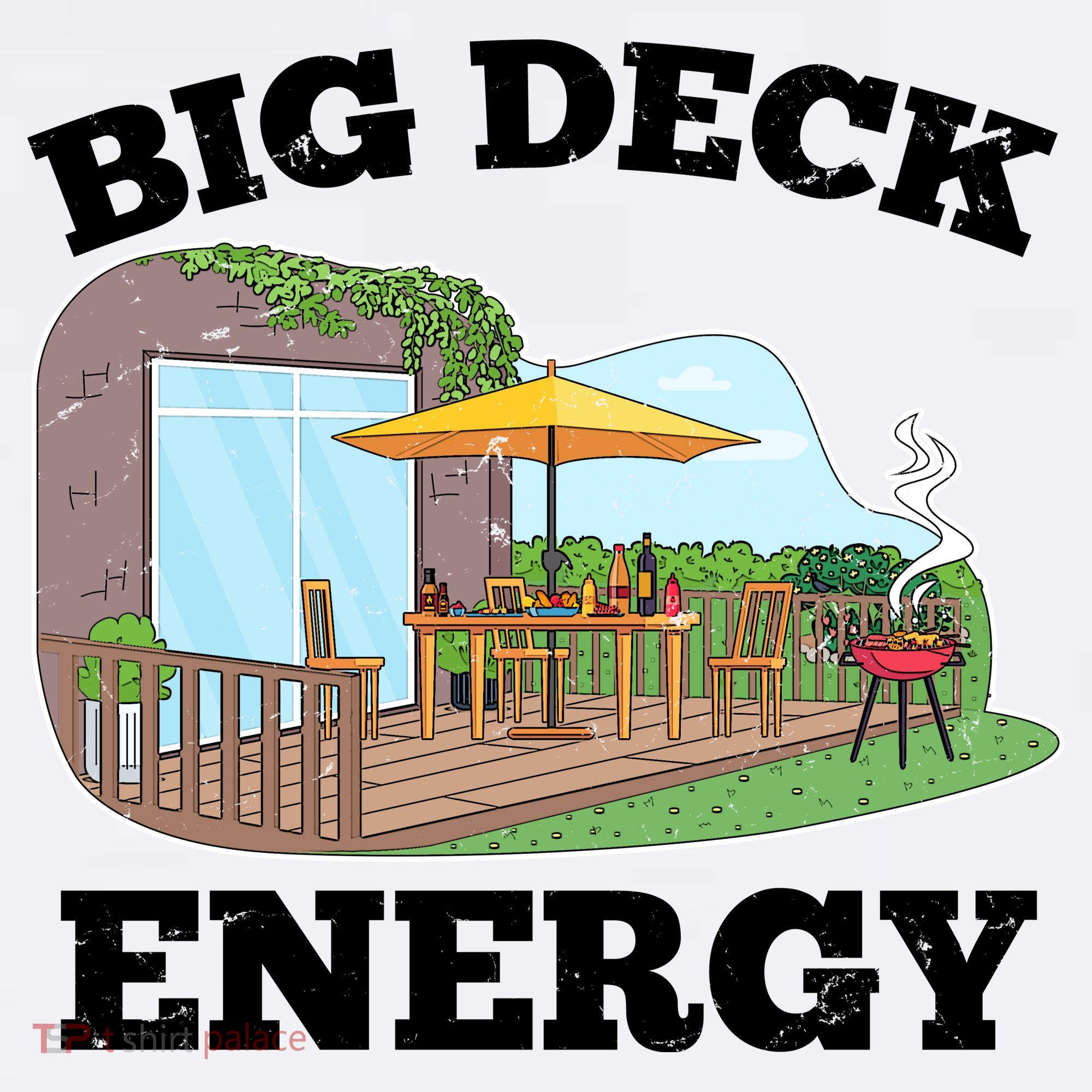 Funny Big Deck Energy Summer Vacation Women's T-Shirt