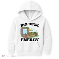 Funny Big Deck Energy Summer Vacation Kids Hoodie thumb 0