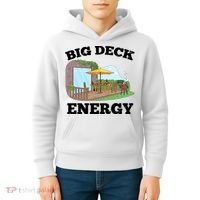 Funny Big Deck Energy Summer Vacation Kids Hoodie thumb 4