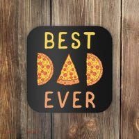 Funny Best Dad Ever Pizza Lover Fathers Day Papa Coaster thumb 0
