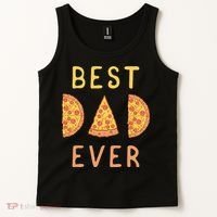 Funny Best Dad Ever Pizza Lover Fathers Day Papa Tank Top thumb 2
