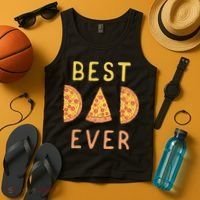 Funny Best Dad Ever Pizza Lover Fathers Day Papa Tank Top thumb 4