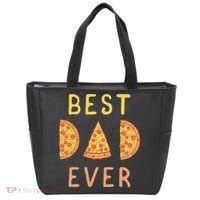 Funny Best Dad Ever Pizza Lover Fathers Day Papa Tote Bag thumb 0