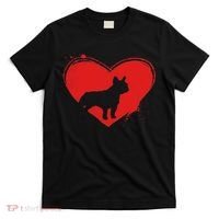 French Bulldog Dog Heart Shape Valentine Dog Lovers T-Shirt thumb 0