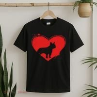 French Bulldog Dog Heart Shape Valentine Dog Lovers T-Shirt thumb 2