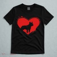 French Bulldog Dog Heart Shape Valentine Dog Lovers T-Shirt thumb 5