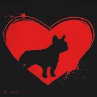 French Bulldog Dog Heart Shape Valentine Dog Lovers Women's Hoodie thumb 2