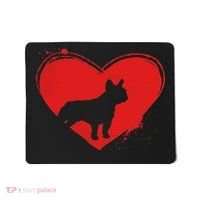 French Bulldog Dog Heart Shape Valentine Dog Lovers Mousepad thumb 0