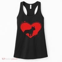 French Bulldog Dog Heart Shape Valentine Dog Lovers Women's Tank Top thumb 0