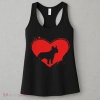 French Bulldog Dog Heart Shape Valentine Dog Lovers Women's Tank Top thumb 3