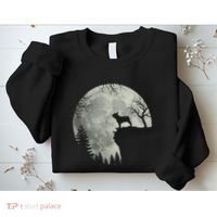 French Bulldog Dog And Moon Halloween Costume Sweatshirt thumb 2